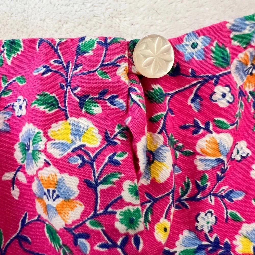VTG Ralph Lauren Pink Floral Sleeveless Cotton Elastic Waist Dress 18M